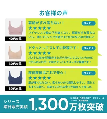 【WEB限定】スロギー ゼロ フィール ベーシック 2 ハーフトップ