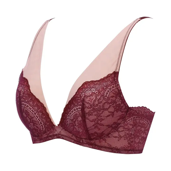 【SALE】雲ふわりブラ ブラジャー ダマスクブーケ, レッド, product image number 2