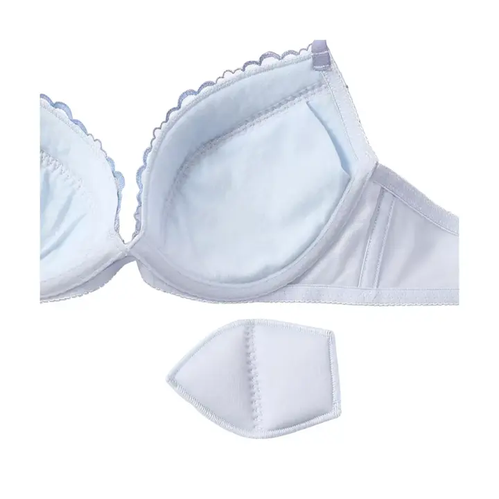 【SALE】エントリーコレクション 寄せブラ ブラ＆ショーツセット(ロマンティック トリム), ブルー, product image number 4