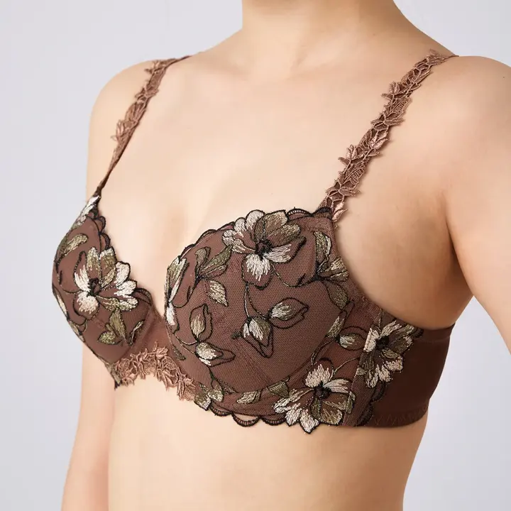 フロラーレ バイ トリンプ 615  ブラジャー, ブラウン, model image number 3