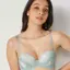 Daily AMOSTYLE ふわ盛り ノンワイヤー ブラジャー (クラシカルプリーツ), グリーン, model image number 0