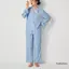 うさまる × AMOSTYLE コラボコレクション シャツパジャマ, ブルー, model image number 0