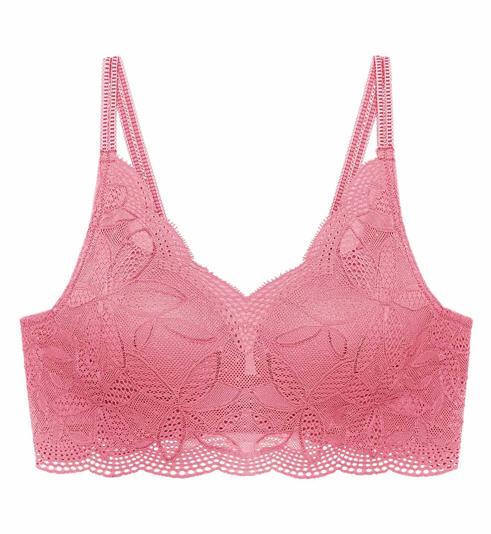 Triumph Aqua Jade Non-Wired Push Up Deep V - Indian rose - Non-wired Bra
