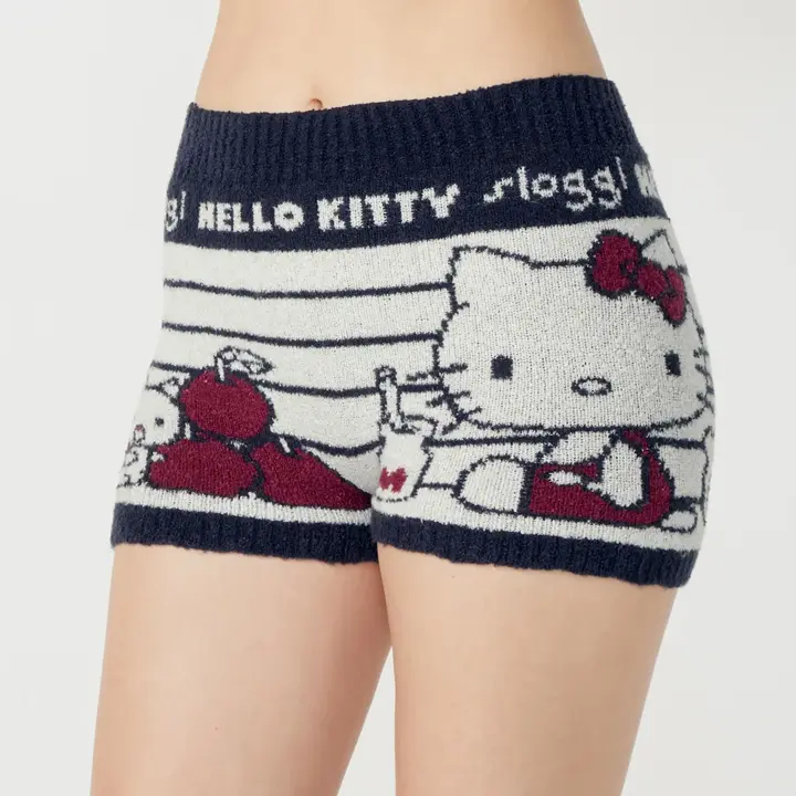 【WEB/アウトレット限定】スロギーG063 ハローキティ 1分丈ニットパンツ, ミックス, model image number 0