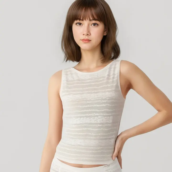 スロギー フリー オールラウンド レース タンクトップ, ホワイト, model image number 0