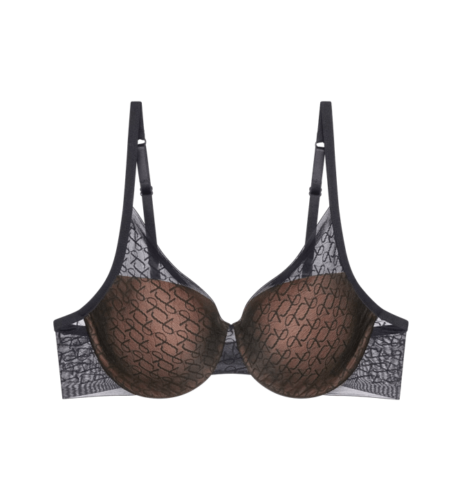 Triumph Signature Minimiser Sheer Bra, Black at John Lewis & Partners