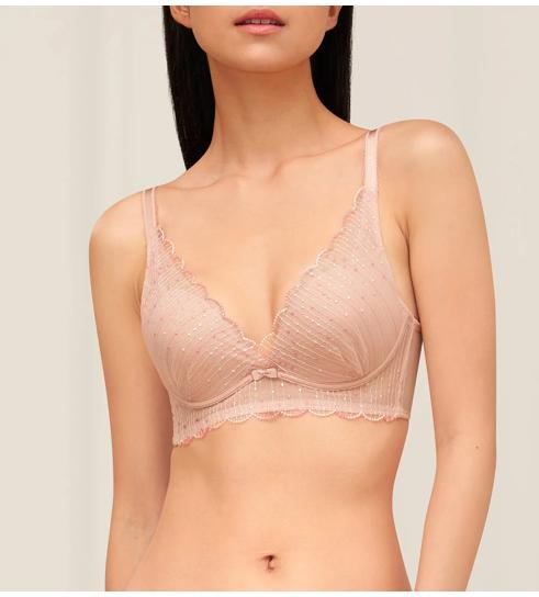 Triumph AQUA YIN YANG DEEP V NON-WIRED PUSH-UP BRA - Soft mauve - Non-wired Bra