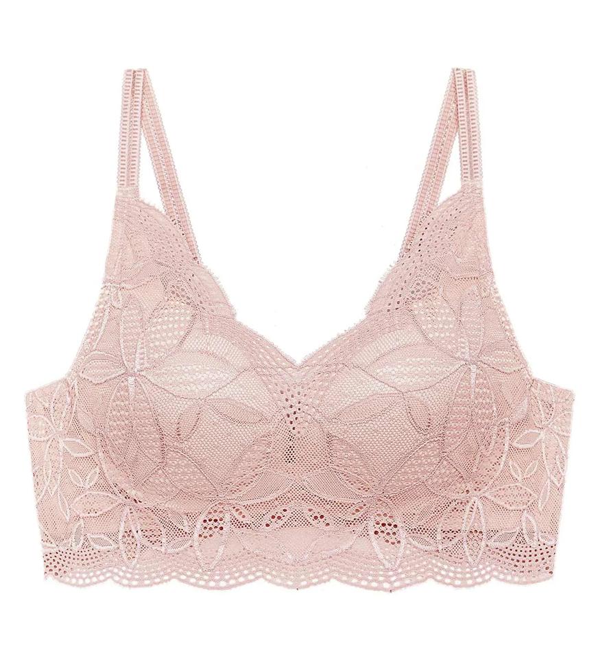 Triumph AQUA JADE NON-WIRED PUSH UP DEEP V BRA - French lilac - Non-wired Bra