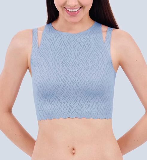 Triumph SLOGGI ZERO FEEL BLISS เสื้อชั้นในแบบครอป - Bluish gray - สินค้าใหม่