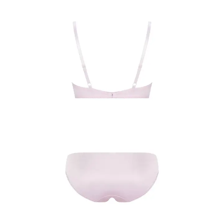 【SALE】エントリーコレクション 寄せブラ ブラ＆ショーツセット クワイエットフリル, パープル, product image number 2