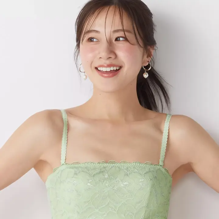 【SALE】アモスタイル バンドゥ ブラジャー(ストラップ取り外し可) ダズリングサマー, グリーン, model image number 0