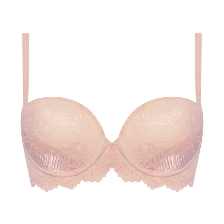 【SALE】【WEB/アウトレット限定】Daily AMOSTYLE ふわ盛り ノンワイヤー ブラジャー (クラシカルプリーツ), ピンク, product image number 0