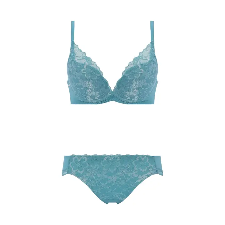 夢みるブラ(R) ノンワイヤー ブラ＆ショーツセット ドリームデイリリー【一部カラーSALE】, ブルー, product image number 1