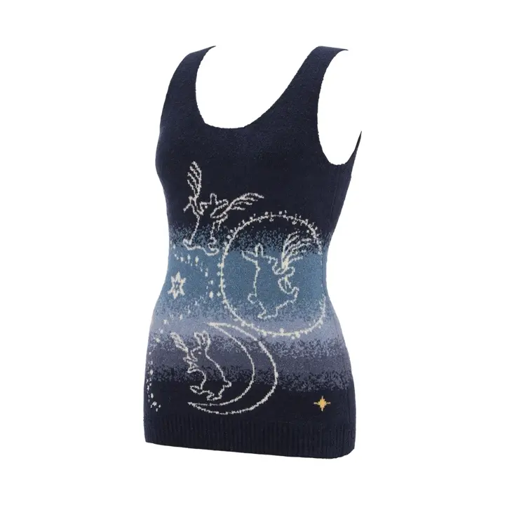 スロギー “ほっ”とアイテム(ニット柄) インナートップ, ブルー, product image number 2