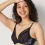 【SALE】チャーミングラマー スリムライン DeepV ブラジャー ヴィンテージベール, ブラック, model image number 0