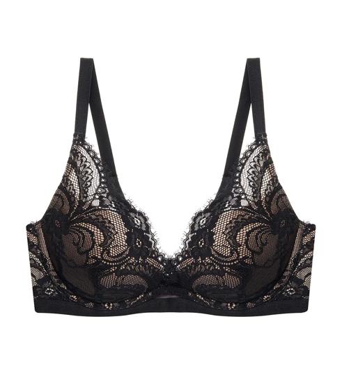 Triumph LOVE LACE WIRED PUSH UP BRA - Black - Push Up Bra