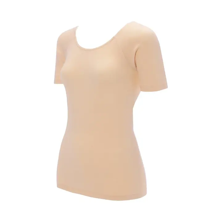 あったかフィットインナー5370 3分袖トップ【一部カラーSALE】, ベージュ, product image number 2