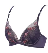 【SALE】【WEB限定】夢みるブラ(R) ノンワイヤー プレスド フラワー, ブルー, product image number 2