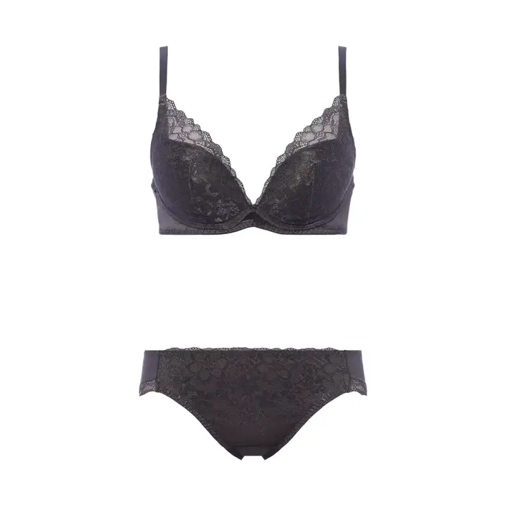 夢みるブラ(R) ノンワイヤー ブラ＆ショーツセット ドリームデイリリー【一部カラーSALE】, グレー, product image number 2