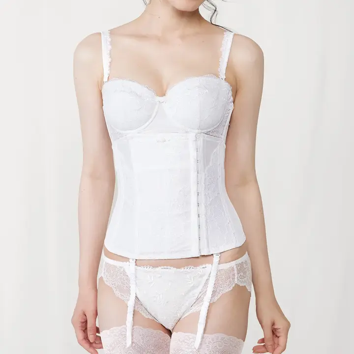 ブライダルインナー 6080 ウエストニッパー, ホワイト, model image number 1