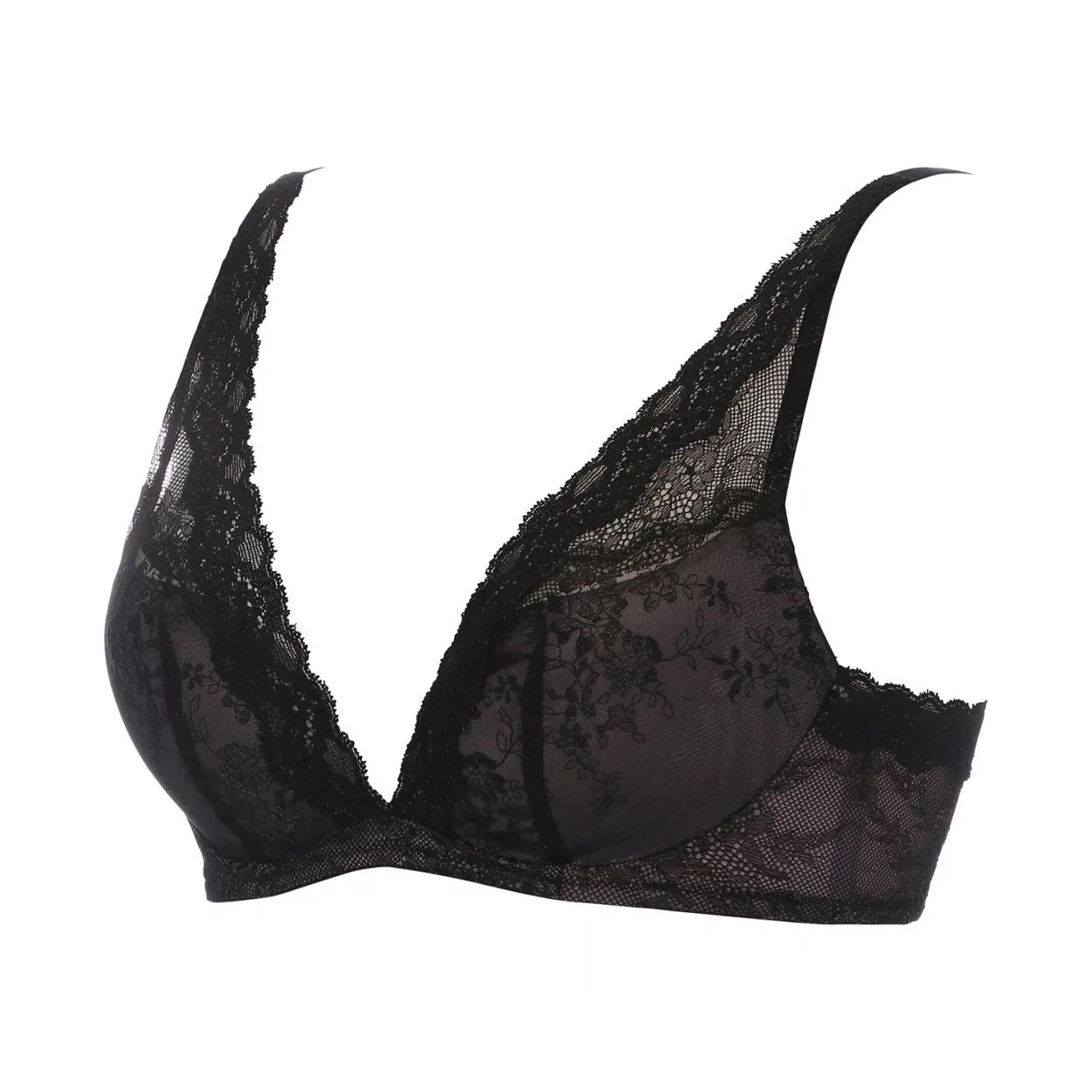 雲ふわりブラ ブラジャー ミスティックローズ, ブラック, product image number 1