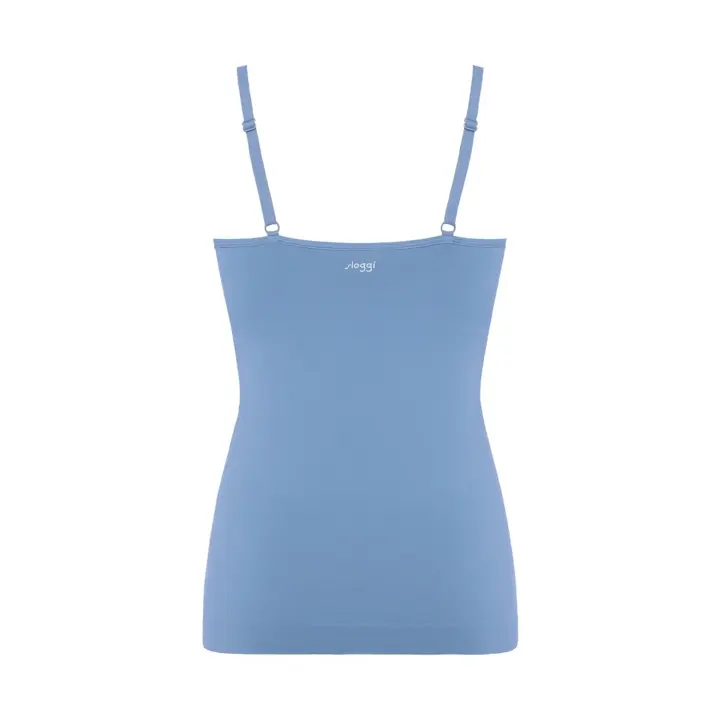 スロギー エバーインフューズド リラックス(カモミール加工) カップ付きキャミソール, ブルー, product image number 1
