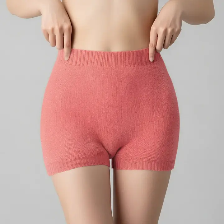 スロギー “ほっ”とアイテム(ミニウォーマー) ニットパンツ, ピンク, model image number 0