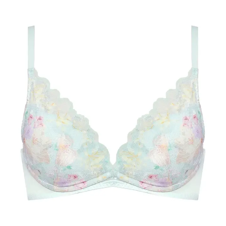 夢みるブラ ノンワイヤー ブラジャー エデンパフューム, ブルー, product image number 0