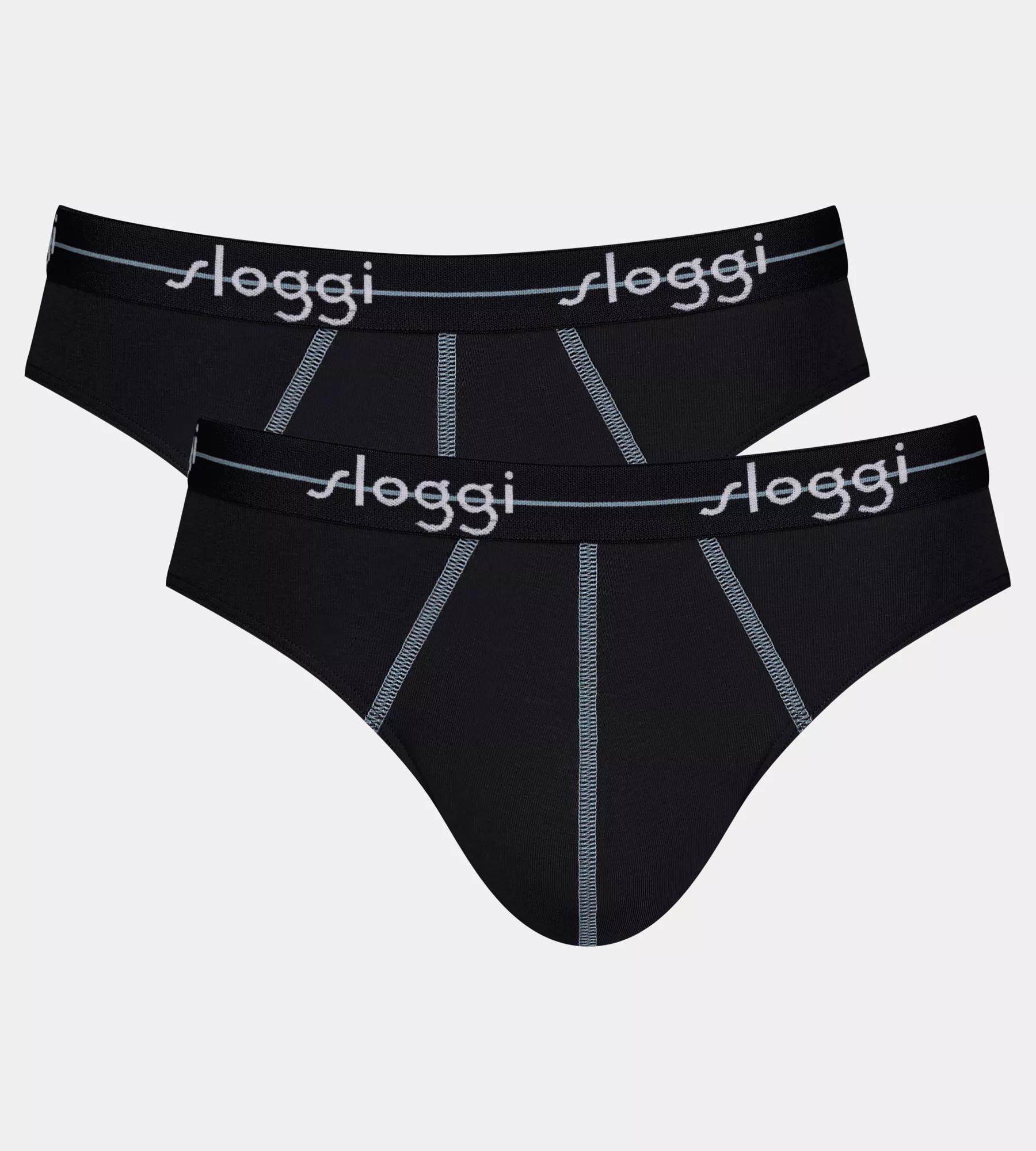 Sloggi Men's Basic Mini Brief 2P, Black, Large (Manufacturer Size: 36)