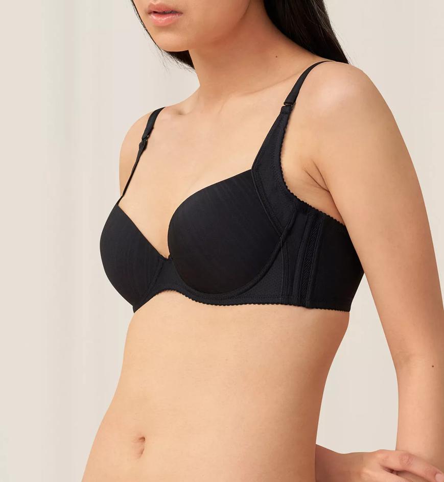 Triumph Pure Invisible 系列軟鋼圈薄墊胸圍 - Black - T-恤胸圍