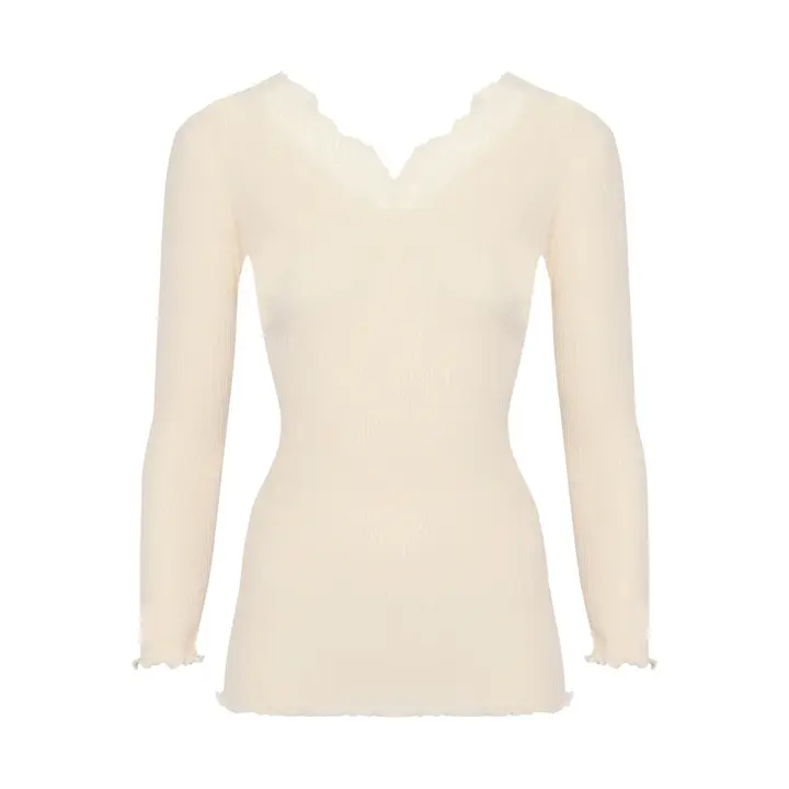 9分袖トップ 保湿インナー, ホワイト, product image number 1