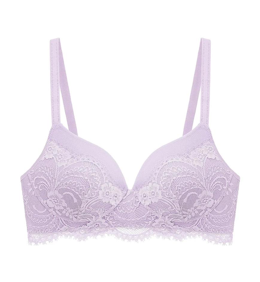 Triumph Áo Lót Love Lace Không Gọng Mút Mỏng - Thân thiện môi trường - Lavender mist - Không gọng