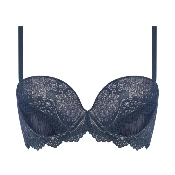 【SALE】【WEB/アウトレット限定】Daily AMOSTYLE ふわ盛り ノンワイヤー ブラジャー (クラシカルプリーツ), ブルー, product image number 0