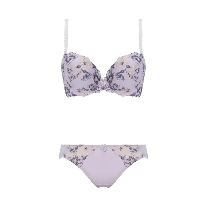 【WEB限定】美胸ソフトブラ クラッシーペタルズ ブラ＆ショーツセット, ミックス, product image number 1