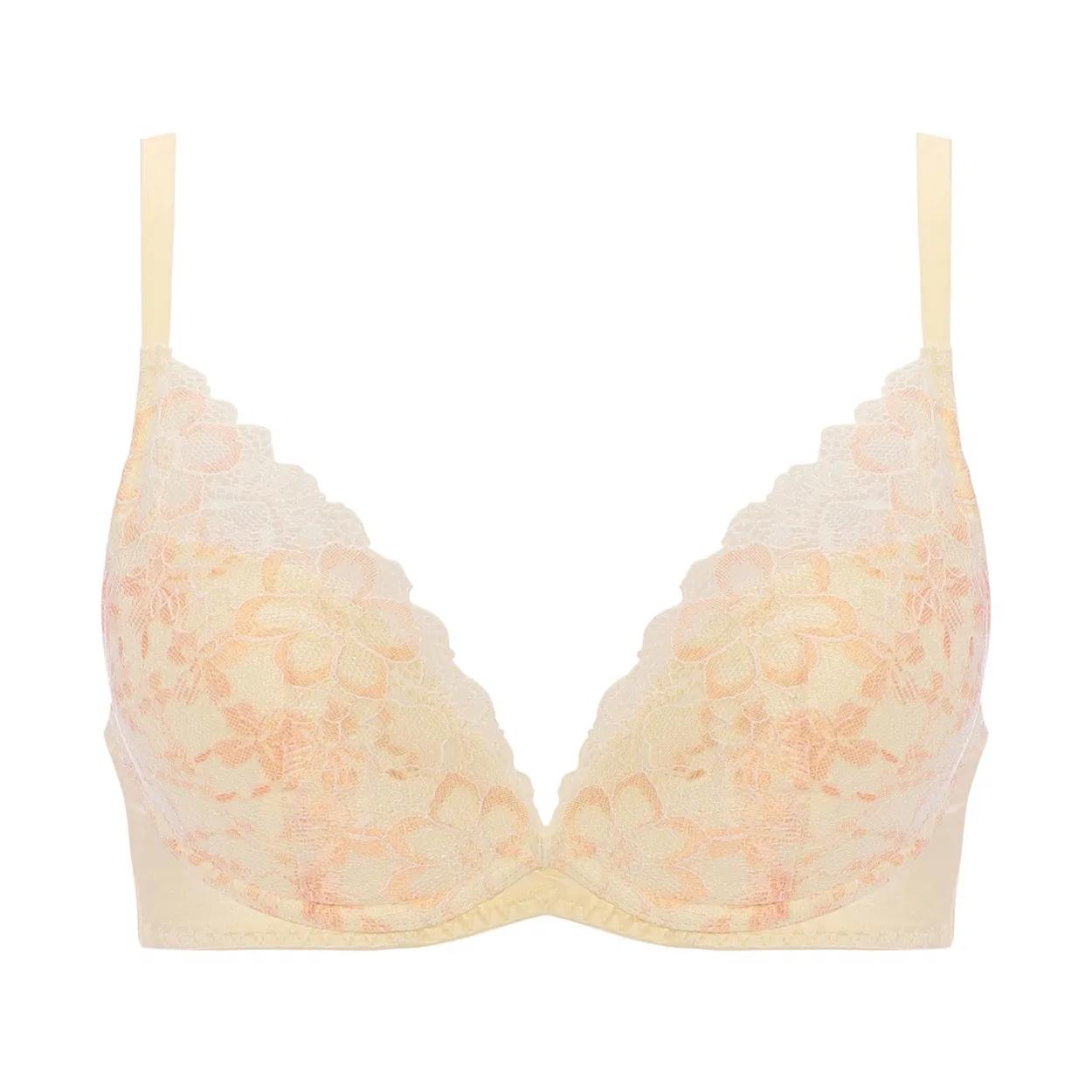夢みるブラ(R) ノンワイヤー ブラ＆ショーツセット ドリームデイリリー【一部カラーSALE】, ベージュ, product image number 0