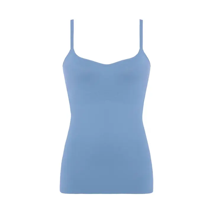 スロギー エバーインフューズド リラックス(カモミール加工) カップ付きキャミソール, ブルー, product image number 0