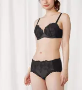 【SALE】トリンプ プレミアム ゴールドレーベル4001 ブラジャー, ブラック, model image number 1