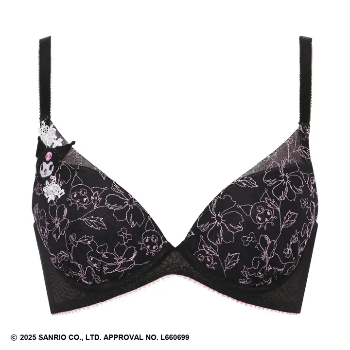 寄せブラ ブラジャー マイメロディ♡クロミ &times; AMOSTYLE, ブラック, product image number 0