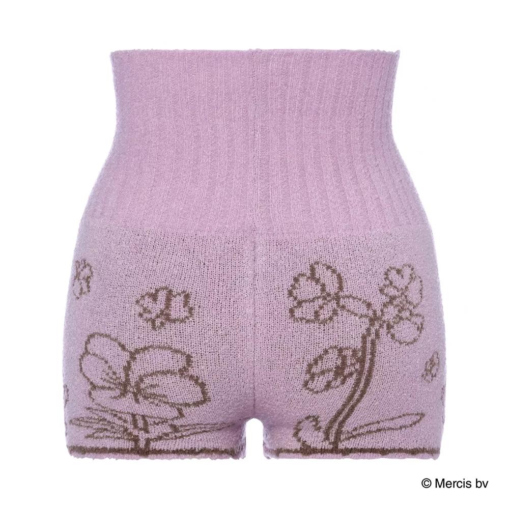 スロギー ミッフィーコラボ あったか ミニミニ 腹巻付きニットパンツ, パープル, product image number 1