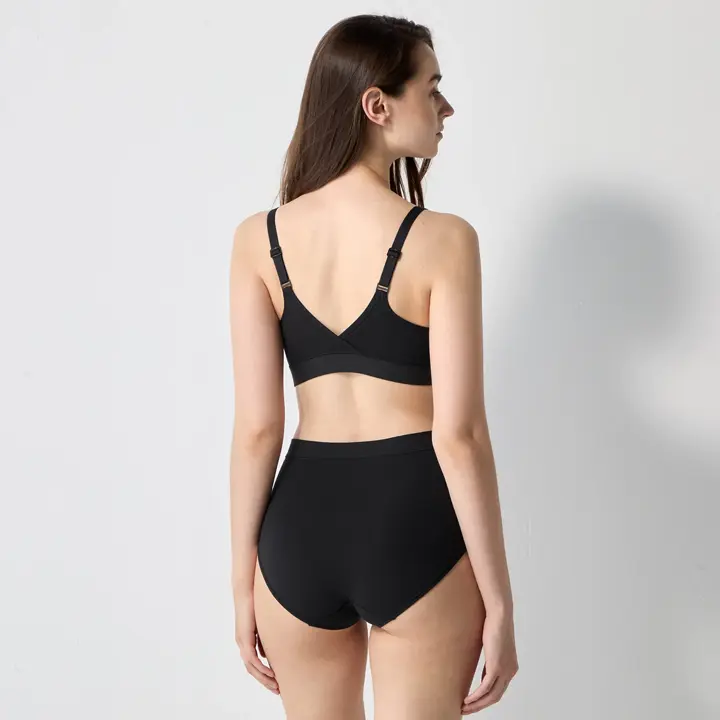 スロギー フリー オールラウンド ハーフトップブラ, ブラック, model image number 3