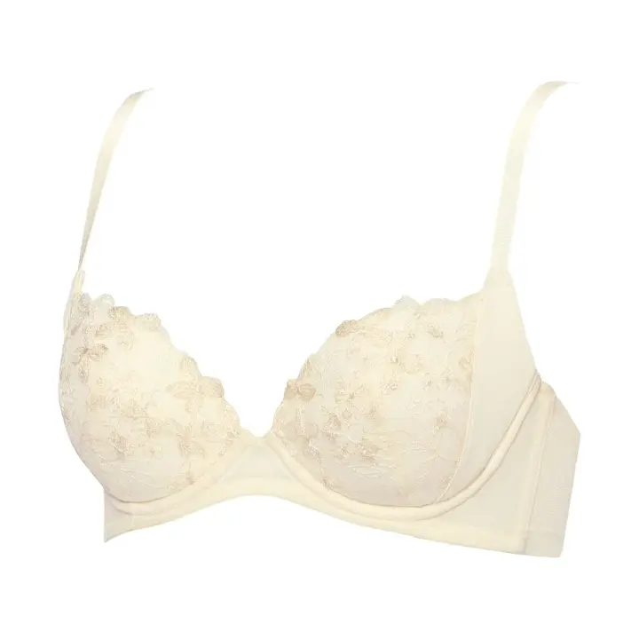 きゅっと寄せブラ ブラジャー チャーミングペタル, ホワイト, product image number 2