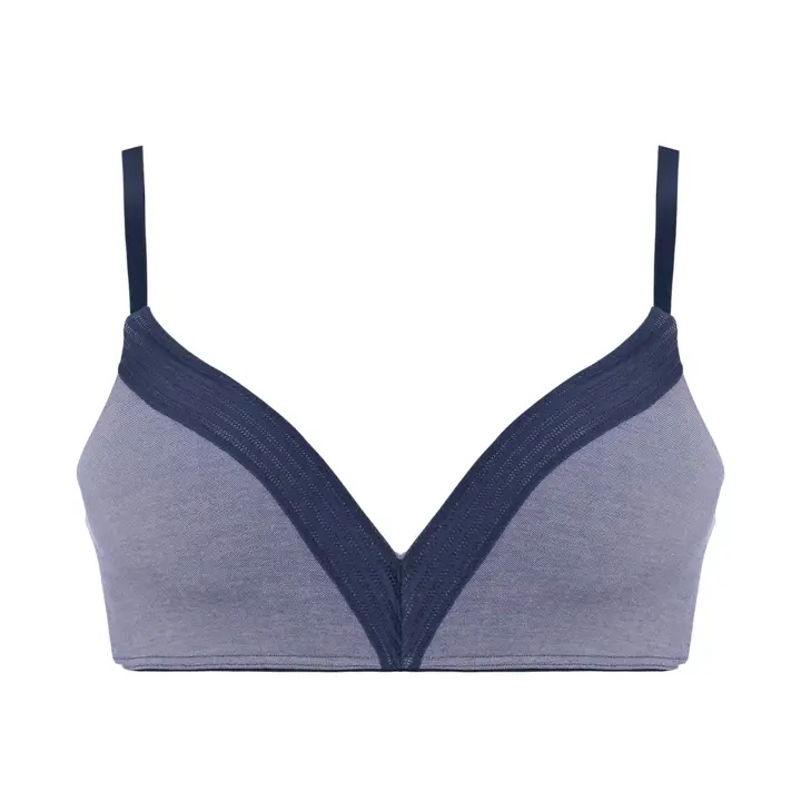 スロギー ワオ エンブレイス ノンワイヤーブラジャー HU【一部カラーSALE】, ブルー, product image number 0