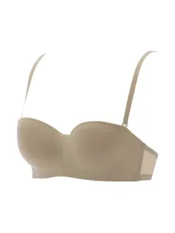 ストラップレス ハーフカップブラ ブラジャー2(ストラップ取り外し可) シグネチャースムース