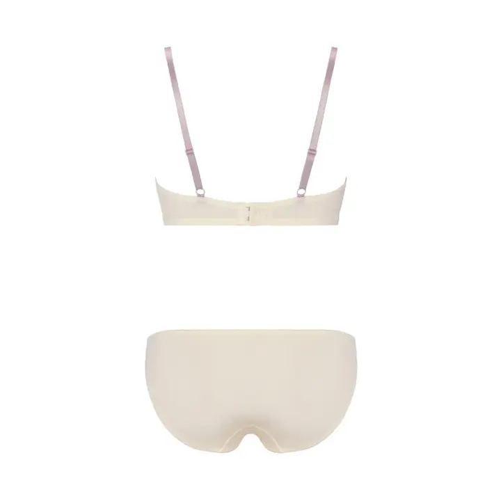 Daily AMOSTYLE 3/4カップブラ ブラ＆ショーツセット スウィートフローラ, ホワイト, product image number 2