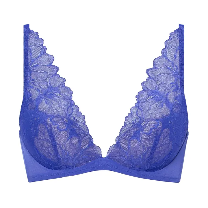 Daily Plus 雲ふわりブラ ブラ＆ショーツセット ブロッサムウィスパー, ブルー, product image number 0