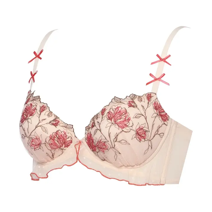 チャーミングラマー スリムライン ブラジャー プレイフルローズ, ベージュ, product image number 2