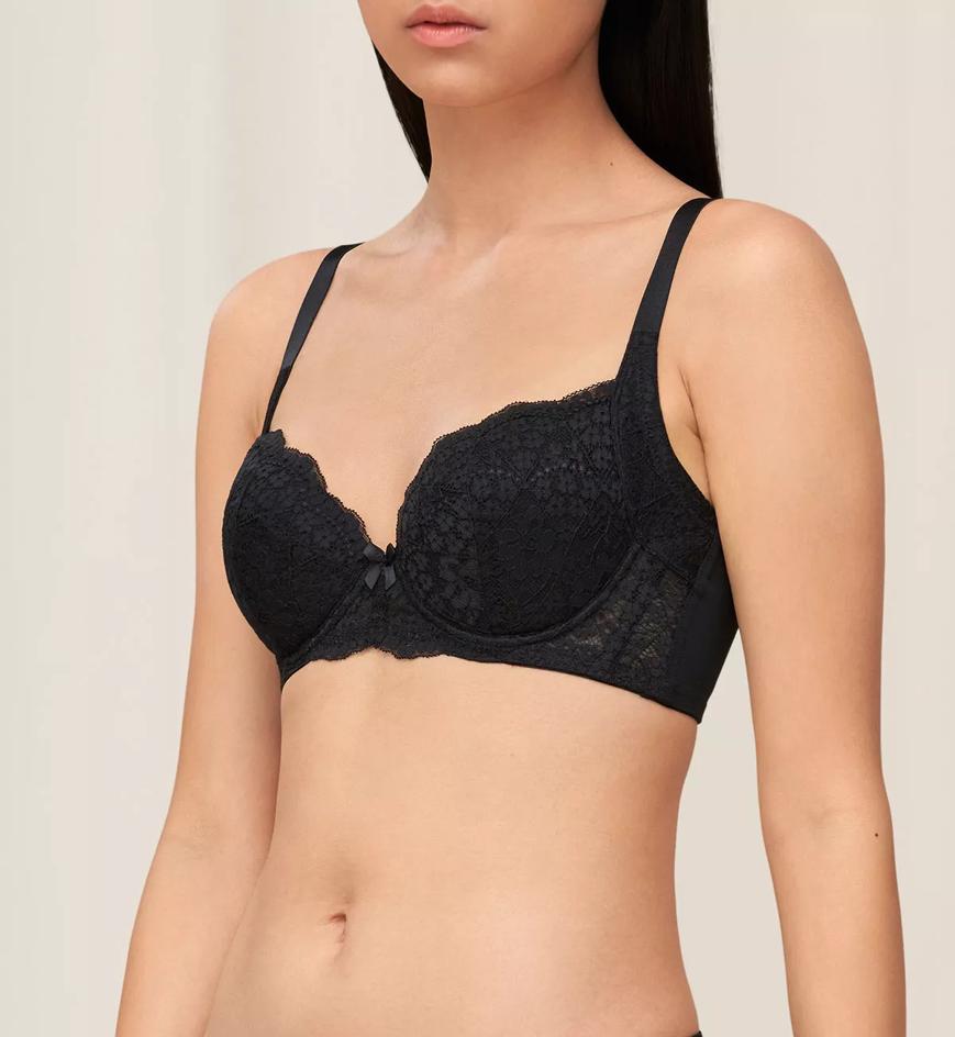 Triumph Simply Sculpt Blossom系列 鋼圈承托胸圍 - Black combination - 經典塑型