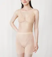 楽らく係610 ノンワイヤーブラジャー, ベージュ, model image number 1