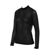 【SALE】シグネチャーシアー592 長袖トップ, ブラック, product image number 2