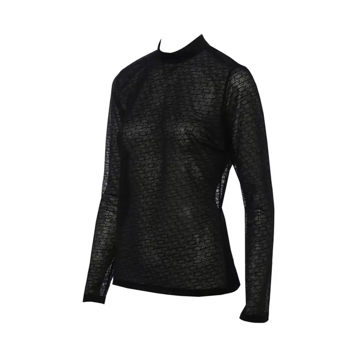 【SALE】シグネチャーシアー592 長袖トップ, ブラック, product image number 2